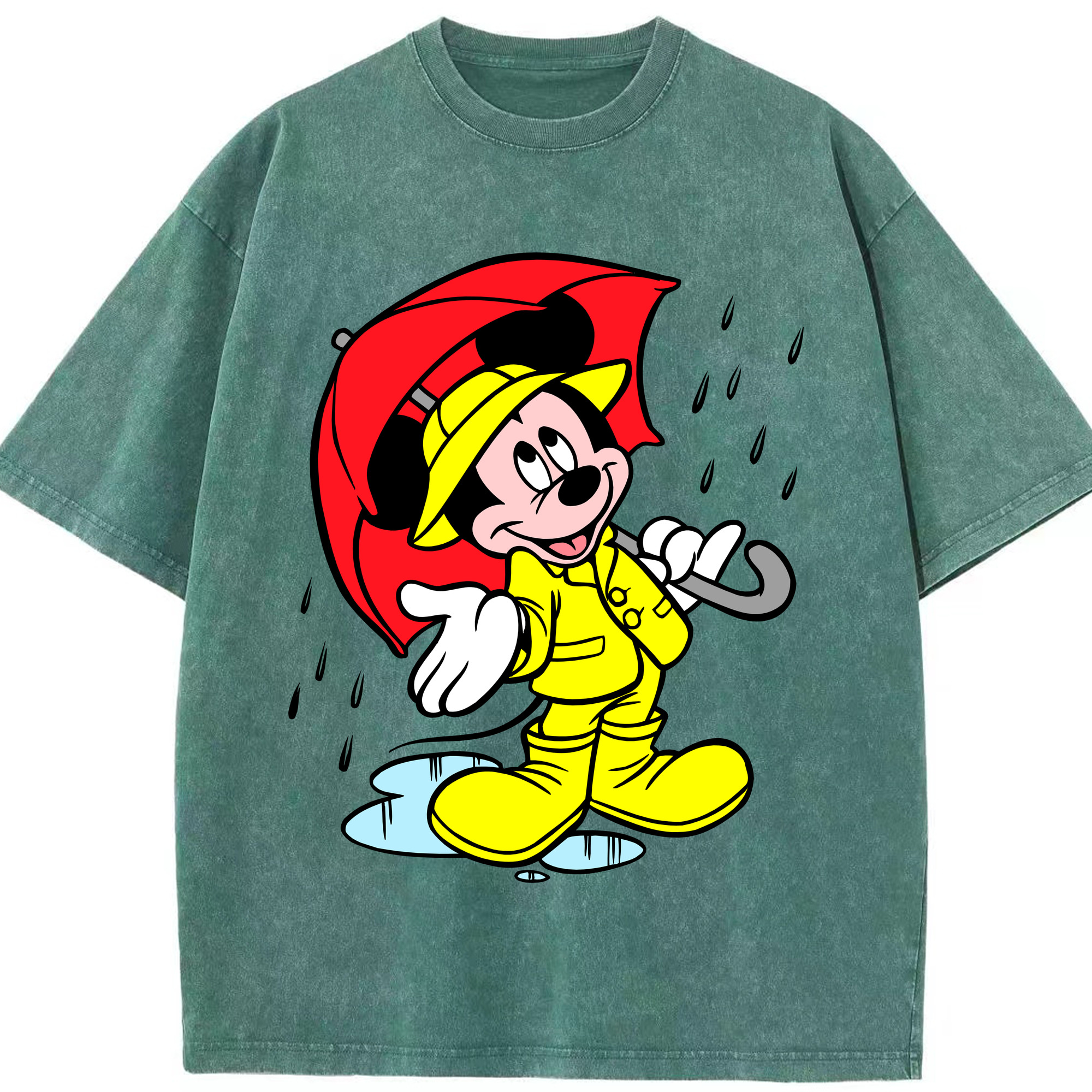 （画像用） ミッキーマウス Mickey Mouse 綿100% ヴィンテージ風 半袖Tシャツ（フロントプリント）